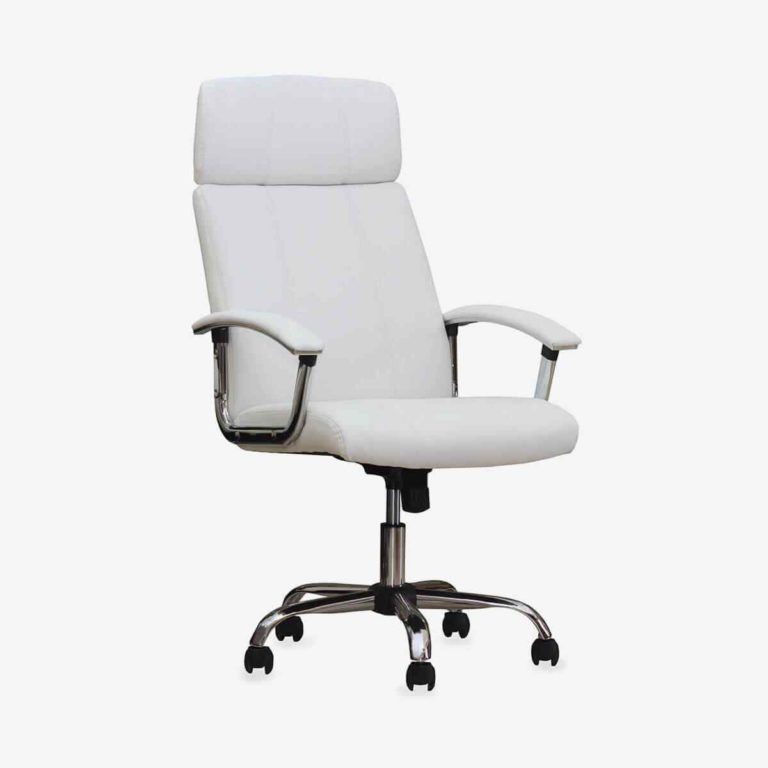 White leather office chair MTC Sarl